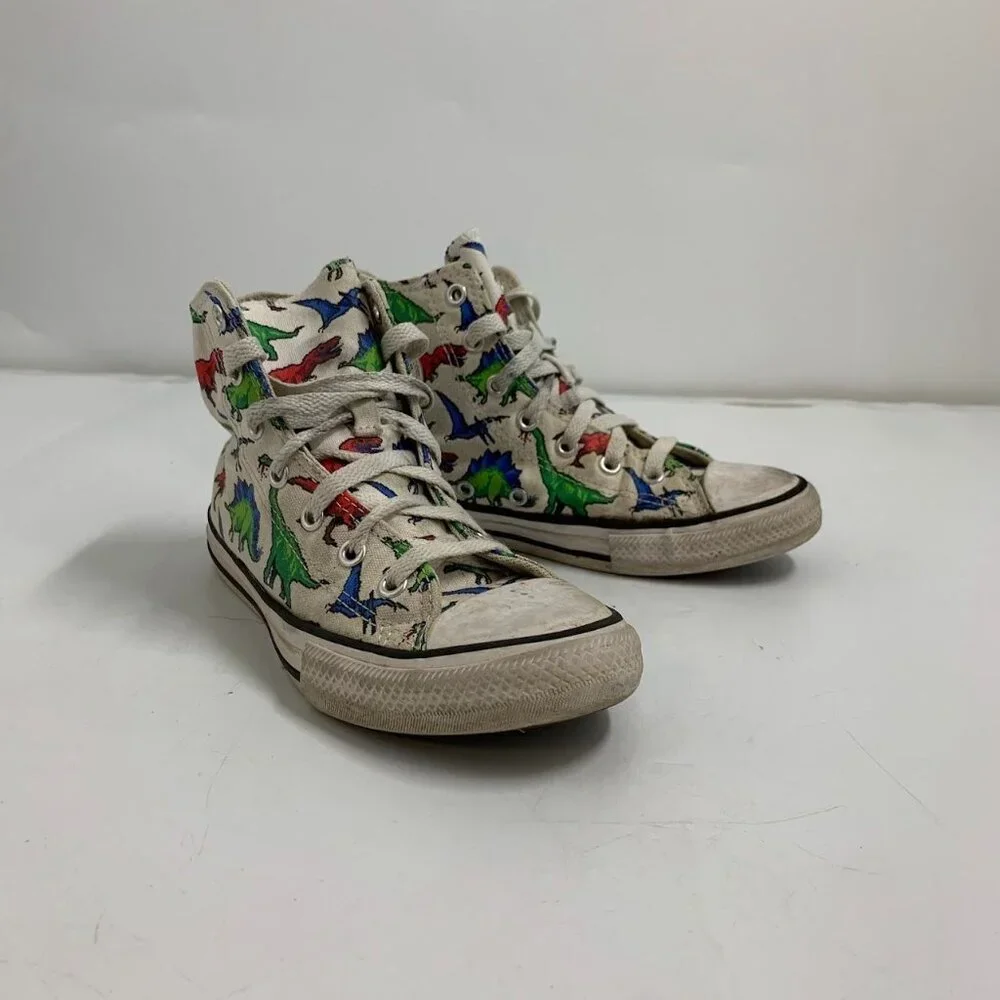 Converse Chuck Taylor Kids All Star Hi T-Rex Stegosaurus Dino‎ Sneaker Size 3